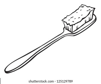 Illustration of a toothbrush on a white background