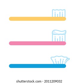 It is an illustration of a toothbrush. Since it is vector data, it can be easily edited.
