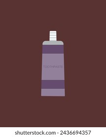 Illustration of toothpaste with flat design