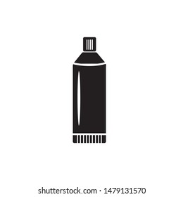 in the illustration a toothpaste icon, on a white background, hygiene, vector illustration