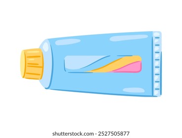 Illustration of toothpaste. Personal hygiene and self care item.