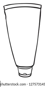 Illustration of a toothpaste tube on a white background