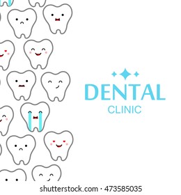 illustration of tooths on a white background