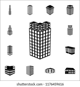 illustration of top view of 3d building icon. 3d building icons universal set for web and mobile