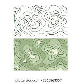 Illustration of a topographic map