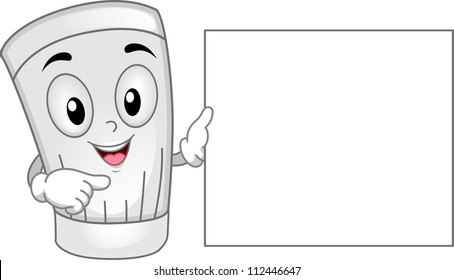 Illustration of a Toque Mascot Holding a Blank Menu