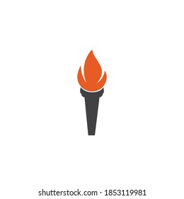 Ilustración del icono del fuego de la antorcha