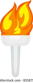illustration torch with flames