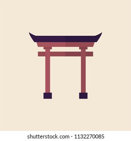 Illustration of a Torii gate