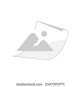 illustration of a torn image icon, broken or failed image display on websites or mobile apps. for use in error pages, missing image placeholders, technical issue or display problems