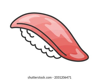 Illustration of Toro tuna sushi.