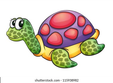 illustration of a tortise in a white background