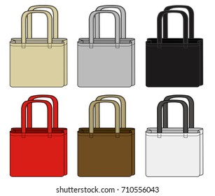 Illustration of Tote Bag / color variations