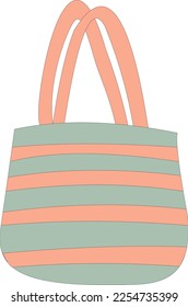 ilustración Tote Bag es un tipo de bolso que normalmente está hecho de lienzo. Esta bolsa puede generalmente contener muchas cosas cuando se utiliza para viajar.