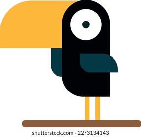 Illustration of a toucan bird on a white background