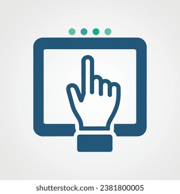 Illustration of touch screen hand gesture 