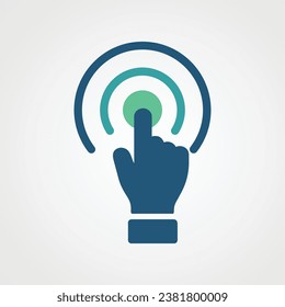 Illustration of touch screen hand gesture 