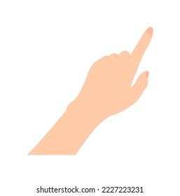 Illustration of touching the mobile phone screen with a finger