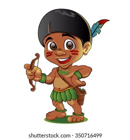 Illustration Tough Kid Indian