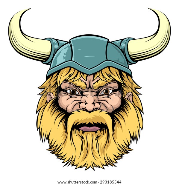 Illustration Tough Looking Viking Warrior Mascot Stock Vector (Royalty ...