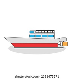 illustration of a tourism boat