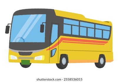 Illustration of tourist express bus