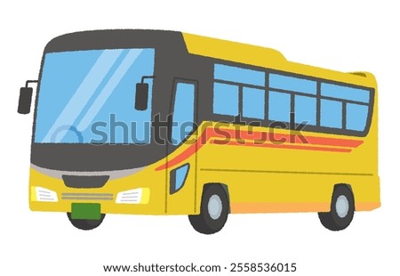 Illustration of tourist express bus