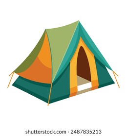 Illustration of Tourist tent  Isolated