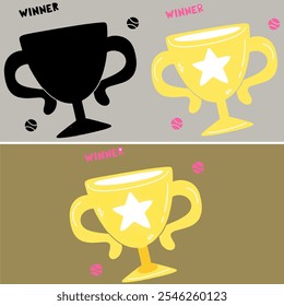 illustration of tournament winning trophy