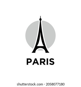 Illustration Tower Logo Design Vector Graphic Sign Symbol Icon Wonders Of The Word France Country Top High Sky Scraper Signal Network Business Company Tourism Travel Tours City