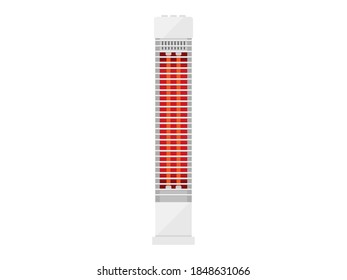 Ilustración de una estufa eléctrica tipo torre.