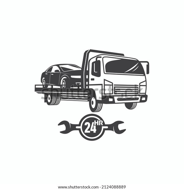illustration for towing\
service, vector\
art.