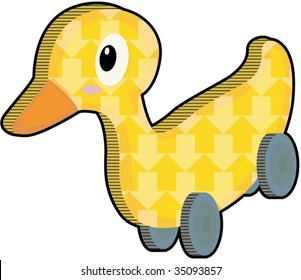 illustration of toy duck on white