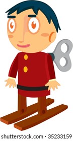 illustration of toy on white