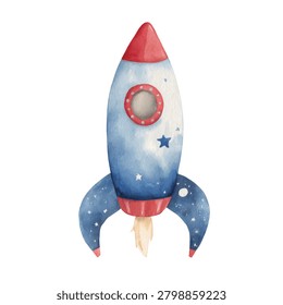 Illustration of a toy rocket ship
