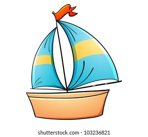 Illustration of a toy yacht