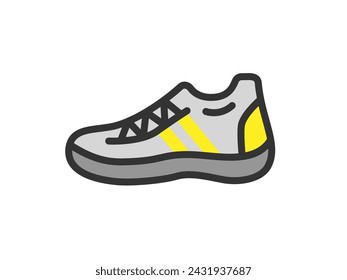 Illustration of track and field icon (line drawing color).