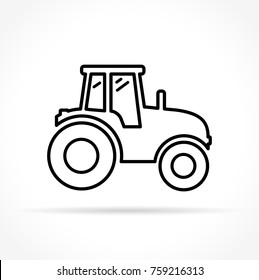 Illustration of tractor icon on white background