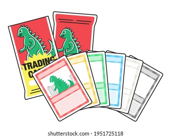 Illustration Of A Trading Card Booster Pack.