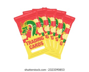 An illustration of a trading card booster pack.