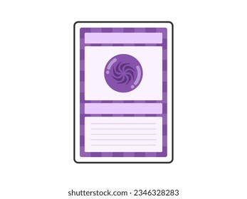 An illustration of a trading card with a dark attribute (with a border).