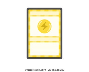 An illustration of a trading card with a lightning attribute.