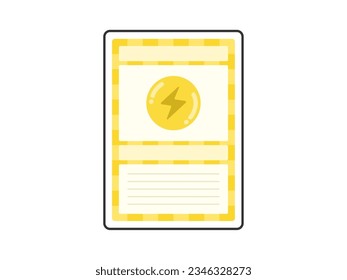 An illustration of a trading card with a thunder attribute (with a border).