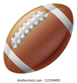 An illustration of a traditional American football ball