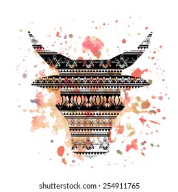 Illustration of traditional bull pattern 