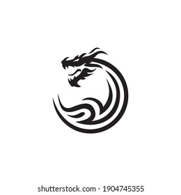 Illustration of Traditional chinese Dragon Chinese Logo, 
vector illustration