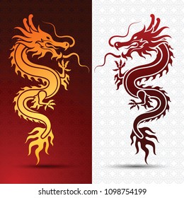Illustration of Traditional chinese Dragon ,vector illustration