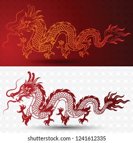 Illustration Traditional Chinese Dragon Vector Illustration Stock ...