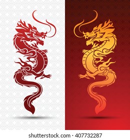 Illustration of Traditional chinese Dragon ,vector illustration