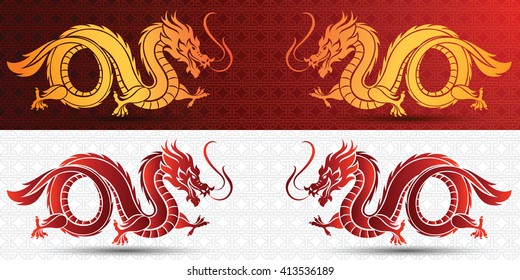 Illustration of Traditional chinese Dragon ,vector illustration